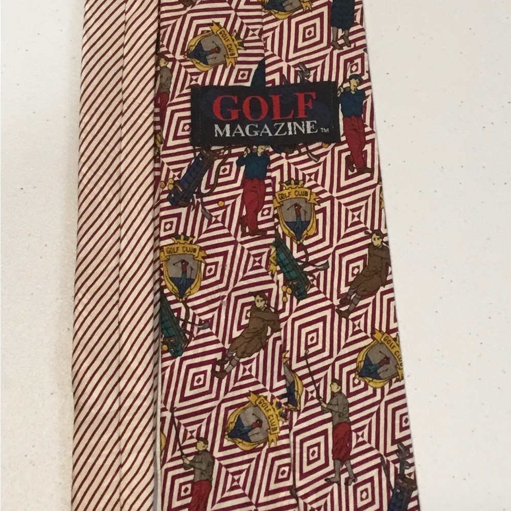 Vintage Golf Magazine Men’s golf Neck tie 100% silk - Picture 5 of 7